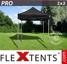 Folding tent PRO 2x2 m Black