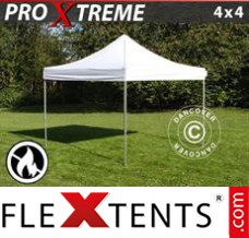 Folding tent Xtreme 4x4 m White, Flame retardant