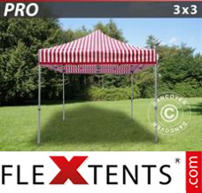 Folding tent PRO 3x3 m striped